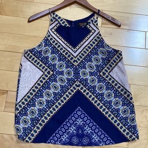 Renee C printed halter top blouse, size small